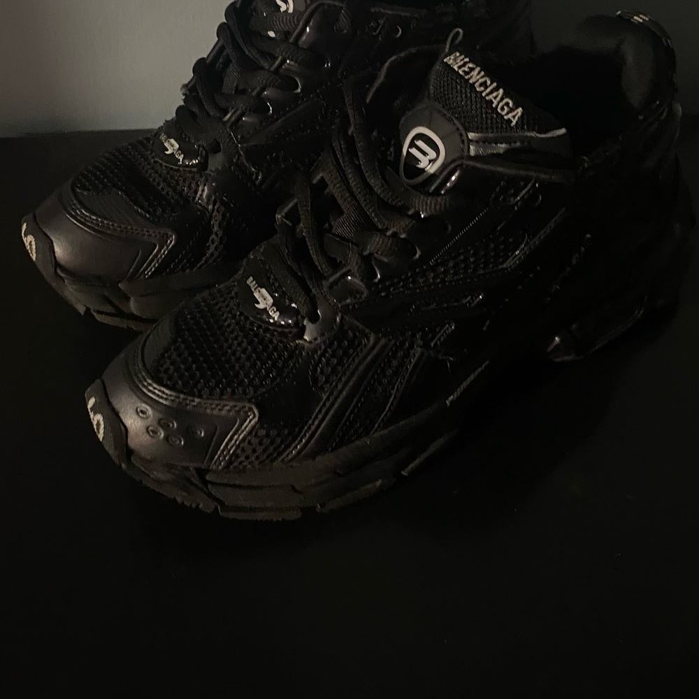 Balenciaga Black Sneakers Rugged Design